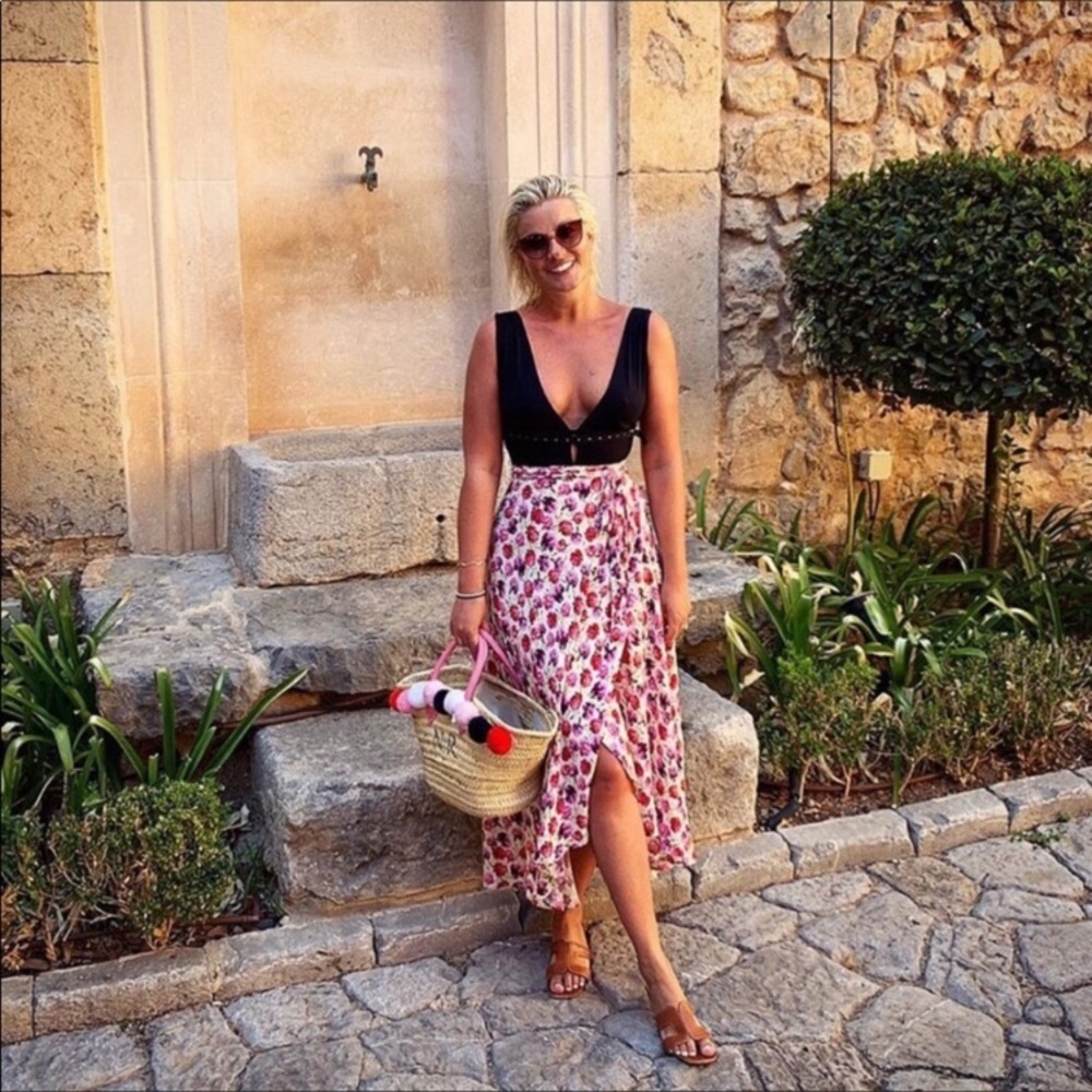 Zara printed sarong skirt